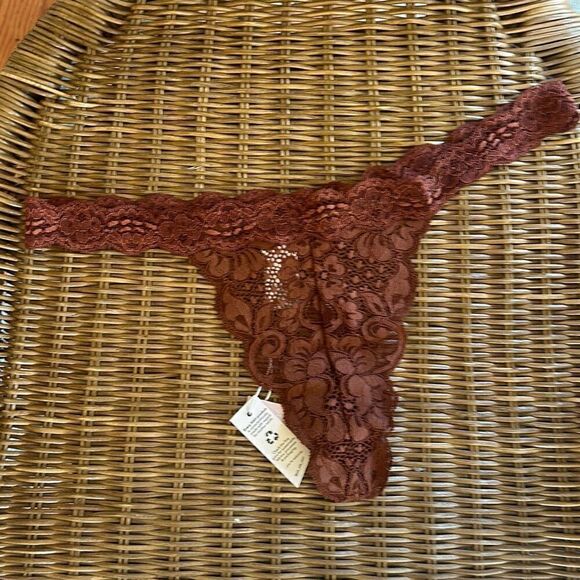 🐿️ NWT We Are HAH x Revolve T String Me A Thong In Milk Chocolate Size Large - Picture 2 of 8